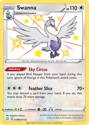 Swanna SV096/122 - Shiny Vault Holofoil