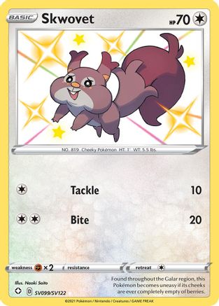 Skwovet SV099/122 - Shiny Vault Holofoil