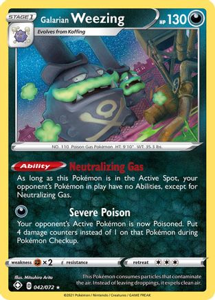 Galarian Weezing 42/72 - Shining Fates Holofoil
