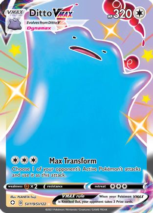 Ditto VMAX SV119/122 - Shiny Vault Holofoil