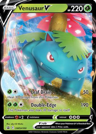 Venusaur V - SWSH100 SWSH100/307 - SWSH Sword & Shield Promo Cards Holofoil