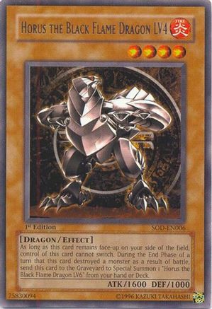 Horus The Black Flame Dragon LV4 (SOD-EN006) - Soul of the Duelist 1st Edition