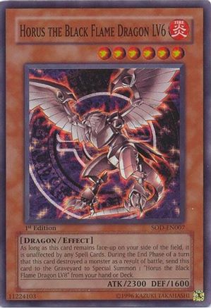 Horus the Black Flame Dragon LV6 (SOD-EN007) - Soul of the Duelist 1st Edition