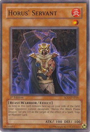 Horus' Servant (SOD-EN016) - Soul of the Duelist 1st Edition