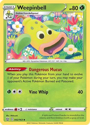 Weepinbell 2/163 - SWSH05 Battle Styles