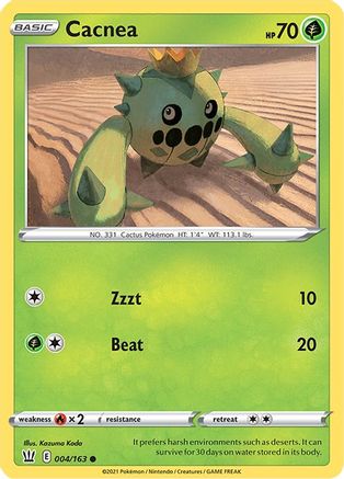 Cacnea 4/163 - SWSH05 Battle Styles Reverse Holofoil