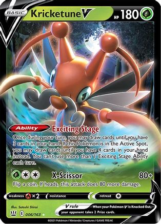 Kricketune V 6/163 - Battle Styles Holofoil