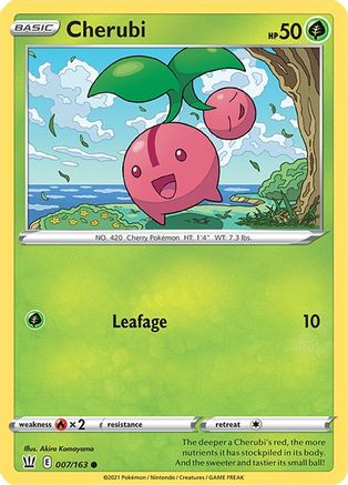 Cherubi 7/163 - SWSH05 Battle Styles Reverse Holofoil