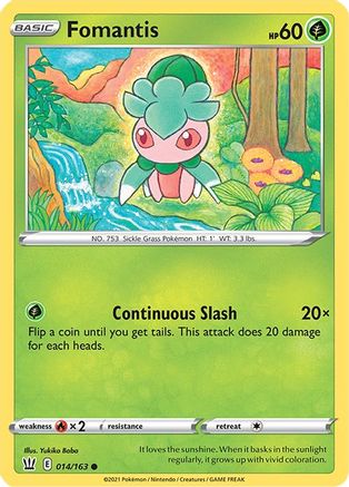 Fomantis 14/163 - SWSH05 Battle Styles Reverse Holofoil