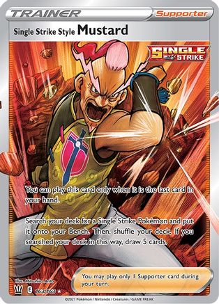 Single Strike Style Mustard 163/163 - Battle Styles Holofoil