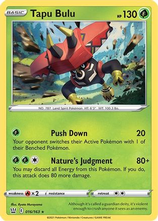 Tapu Bulu 16/163 - SWSH05 Battle Styles Reverse Holofoil