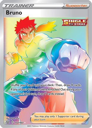 Bruno (Secret) 172/163 - SWSH05 Battle Styles Holofoil