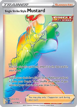 Single Strike Style Mustard 177/163 - Battle Styles Holofoil