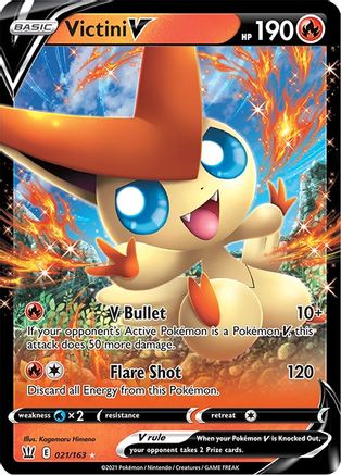 Victini V 21/163 - SWSH05 Battle Styles Holofoil