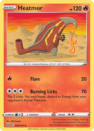 Heatmor 26/163 - SWSH05 Battle Styles Reverse Holofoil