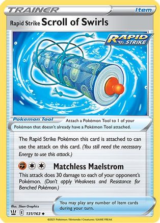 Rapid Strike Scroll of Swirls 131/163 - Battle Styles Reverse Holofoil