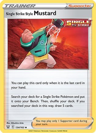 Single Strike Style Mustard 134/163 - Battle Styles Reverse Holofoil