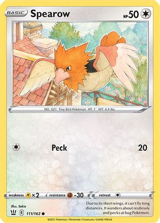 Spearow 111/163 - SWSH05 Battle Styles Reverse Holofoil