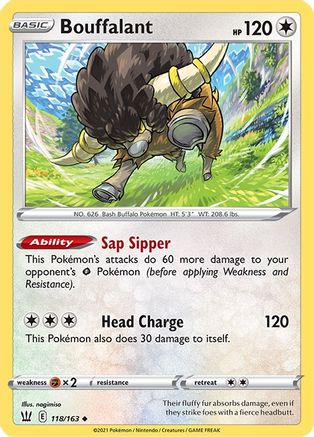 Bouffalant 118/163 - SWSH05 Battle Styles Reverse Holofoil