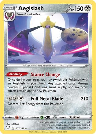 Aegislash (107) 107/163 - SWSH05 Battle Styles Holofoil