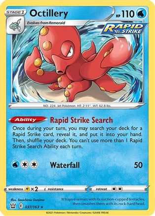 Octillery 37/163 - Battle Styles Reverse Holofoil