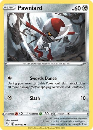 Pawniard 103/163 - SWSH05 Battle Styles Reverse Holofoil