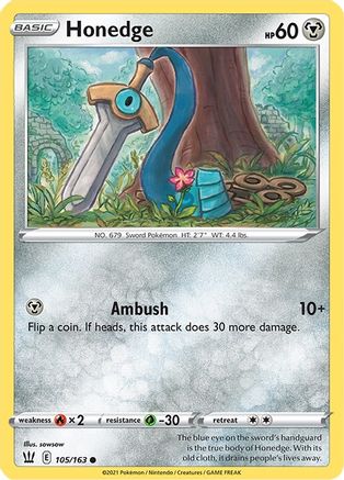 Honedge 105/163 - Battle Styles Reverse Holofoil