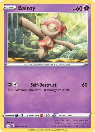 Baltoy 57/163 - SWSH05 Battle Styles Reverse Holofoil