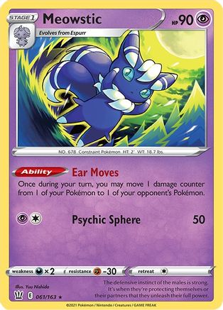 Meowstic 61/163 - Battle Styles Holofoil