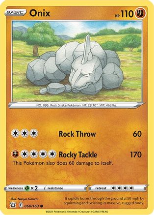 Onix 68/163 - SWSH05 Battle Styles Reverse Holofoil
