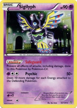 Sigilyph - 52/124 (Cosmos Holo) 52 - Blister Exclusives Holofoil