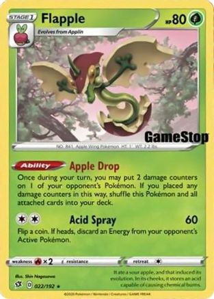 Flapple - 022/192 (Gamestop Exclusive) 22 - Miscellaneous Cards & Products Holofoil