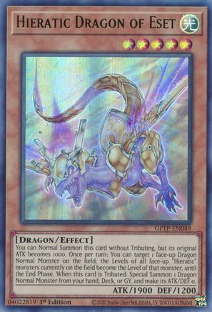 Hieratic Dragon of Eset (GFTP-EN049) - Ghosts From the Past 1st Edition