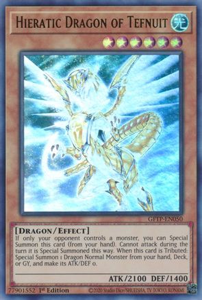 Hieratic Dragon of Tefnuit (GFTP-EN050) - Ghosts From the Past 1st Edition