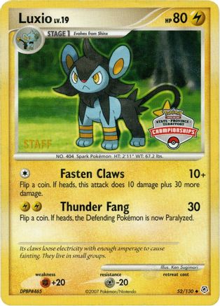 Luxio - 52/130 (State Championships) [Staff] 52 - League & Championship Cards