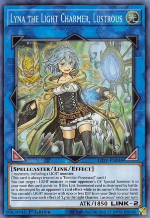 Lyna the Light Charmer, Lustrous (LIOV-EN049) - Lightning Overdrive 1st Edition