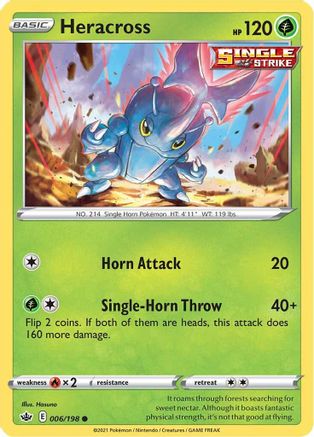 Heracross 6/198 - SWSH06 Chilling Reign Reverse Holofoil