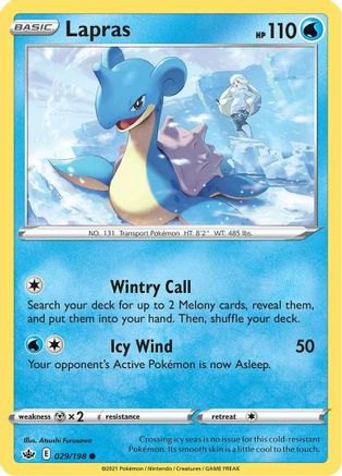 Lapras 29/198 - SWSH06 Chilling Reign Reverse Holofoil