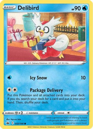 Delibird 32/198 - SWSH06 Chilling Reign