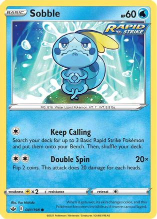 Sobble 41/198 - SWSH06 Chilling Reign