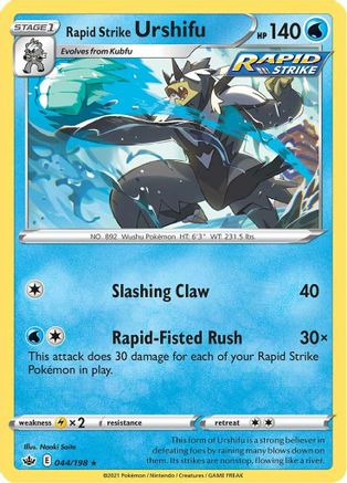 Rapid Strike Urshifu 44/198 - Chilling Reign Reverse Holofoil