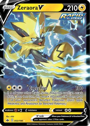 Zeraora V 53/198 - SWSH06 Chilling Reign Holofoil