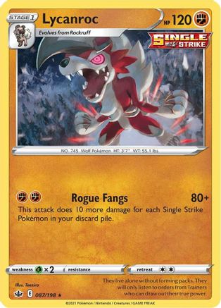 Lycanroc 87/198 - Chilling Reign Holofoil