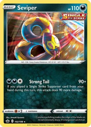 Seviper 102/198 - Chilling Reign Reverse Holofoil