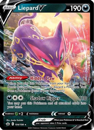 Liepard V 104/198 - Chilling Reign Holofoil