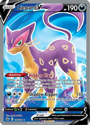 Liepard V 180/198 - Chilling Reign Holofoil