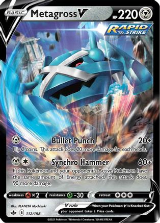 Metagross V 112/198 - Chilling Reign Holofoil