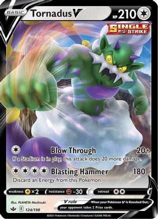 Tornadus V 124/198 - SWSH06 Chilling Reign Holofoil