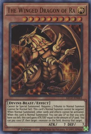 The Winged Dragon of Ra (Ultra Pharaoh's Rare) (KICO-EN065) - King's Court 1st Edition