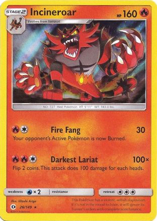 Incineroar - 26/149 (Water Web Holo) 26 - Miscellaneous Cards & Products Holofoil